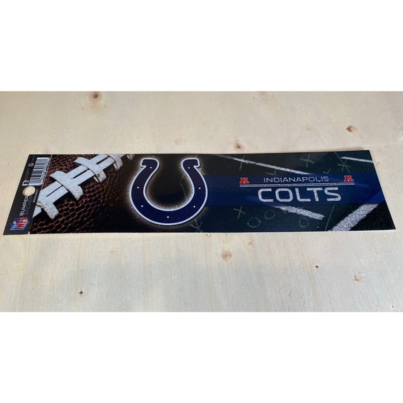 Indianapolis Colts Bumper Sticker Football NFL‎ Brand Glitter Design Licensed - Picture 1 of 5